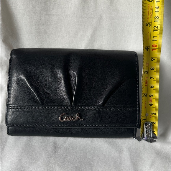 Coach Black Leather Fold Wallet - Picture 9 of 11